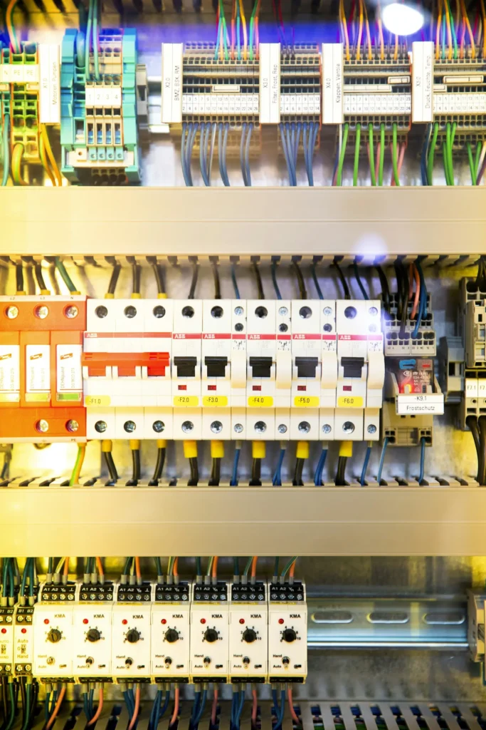 Circuit breakers in an electrical panel